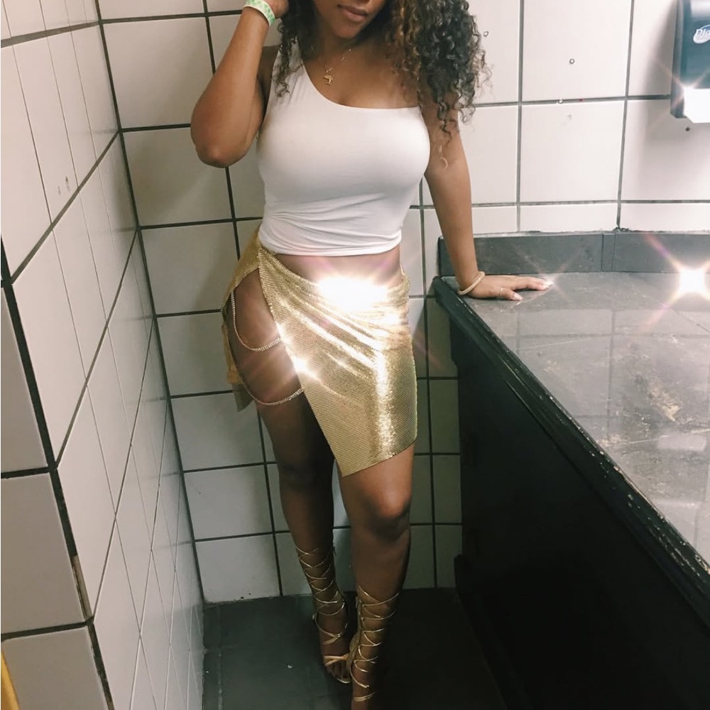 Custom Gold Sequin Skirt